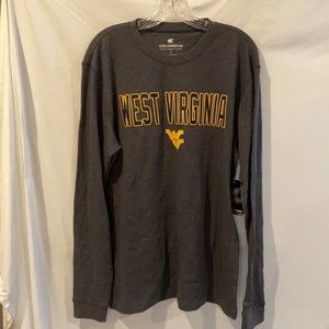 West Virginia Mountaineers Thermal Waffle Long Sleeve Men's size L New